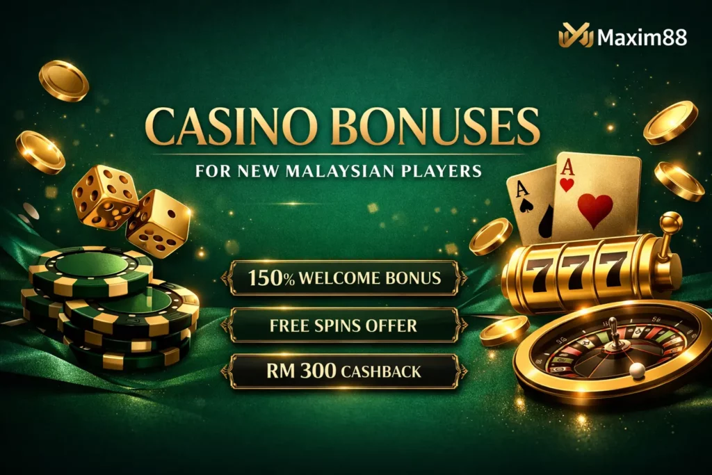 Maxim88 Casino Bonuses for new Malaysian player